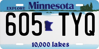 MN license plate 605TYQ