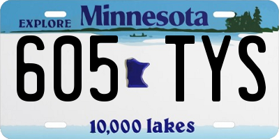 MN license plate 605TYS