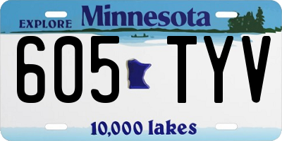 MN license plate 605TYV