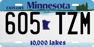 MN license plate 605TZM