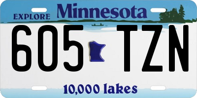 MN license plate 605TZN