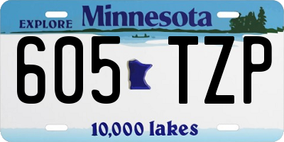 MN license plate 605TZP