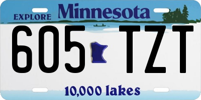 MN license plate 605TZT