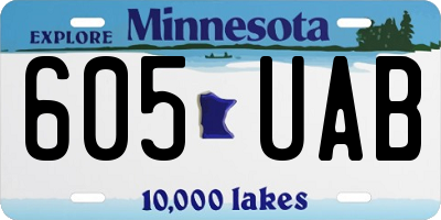 MN license plate 605UAB