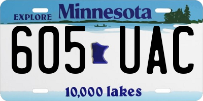 MN license plate 605UAC