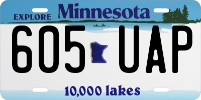 MN license plate 605UAP