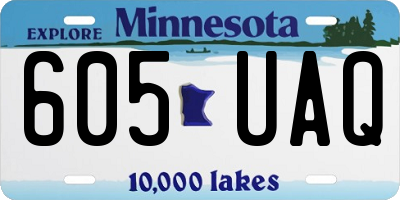 MN license plate 605UAQ