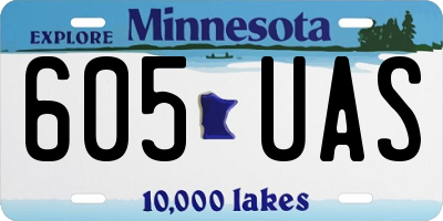 MN license plate 605UAS