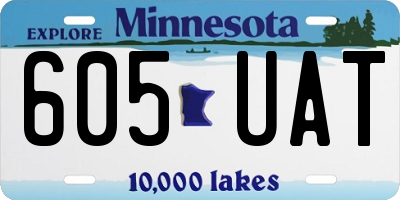 MN license plate 605UAT
