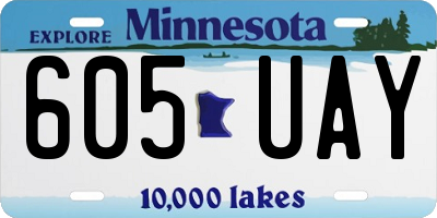 MN license plate 605UAY