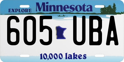 MN license plate 605UBA
