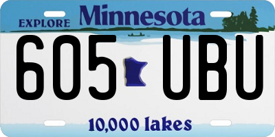 MN license plate 605UBU