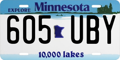 MN license plate 605UBY