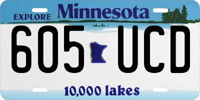 MN license plate 605UCD