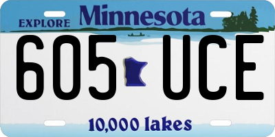 MN license plate 605UCE