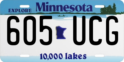 MN license plate 605UCG