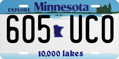 MN license plate 605UCO