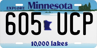 MN license plate 605UCP