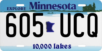 MN license plate 605UCQ