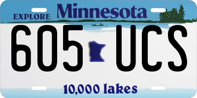 MN license plate 605UCS