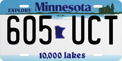 MN license plate 605UCT