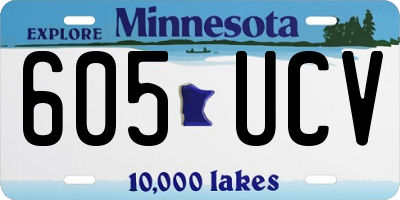 MN license plate 605UCV