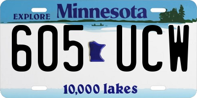 MN license plate 605UCW