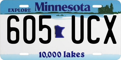 MN license plate 605UCX