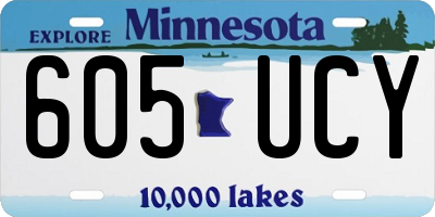 MN license plate 605UCY