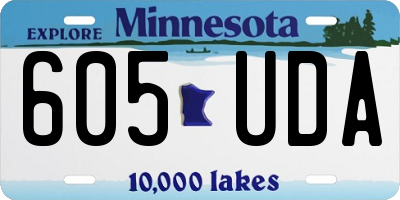 MN license plate 605UDA