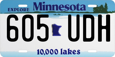 MN license plate 605UDH