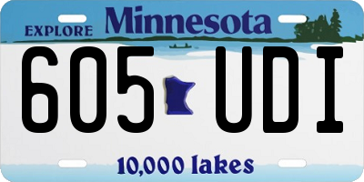 MN license plate 605UDI