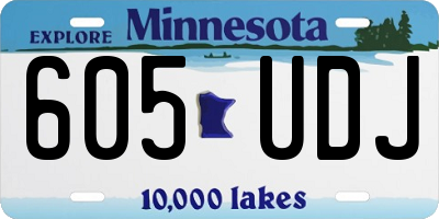 MN license plate 605UDJ