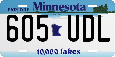 MN license plate 605UDL