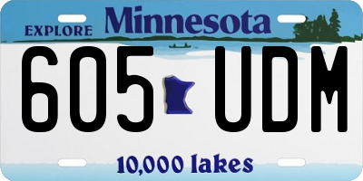 MN license plate 605UDM