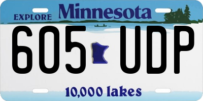 MN license plate 605UDP