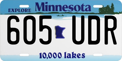 MN license plate 605UDR