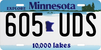 MN license plate 605UDS