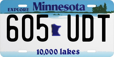 MN license plate 605UDT