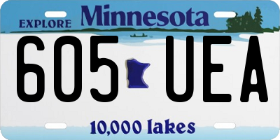 MN license plate 605UEA