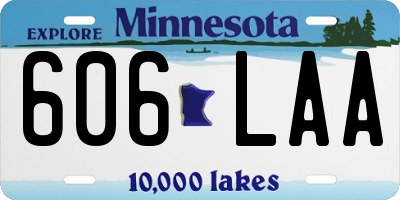 MN license plate 606LAA