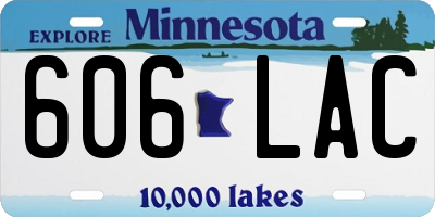 MN license plate 606LAC