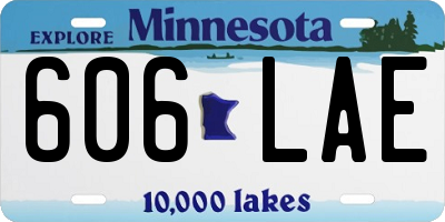 MN license plate 606LAE