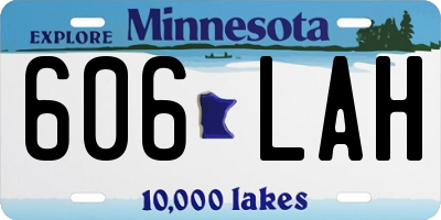 MN license plate 606LAH