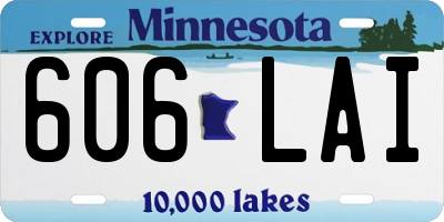 MN license plate 606LAI