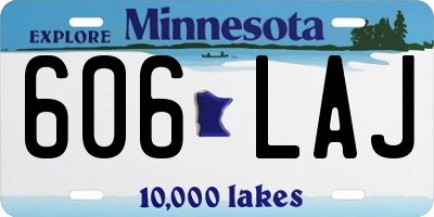 MN license plate 606LAJ