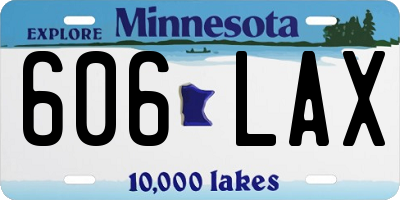 MN license plate 606LAX