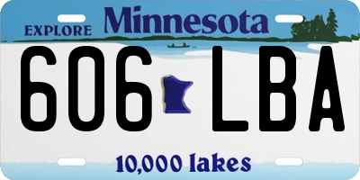 MN license plate 606LBA