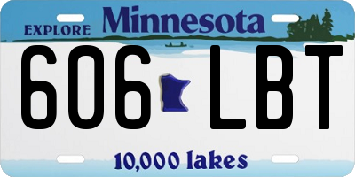 MN license plate 606LBT