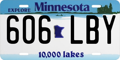 MN license plate 606LBY